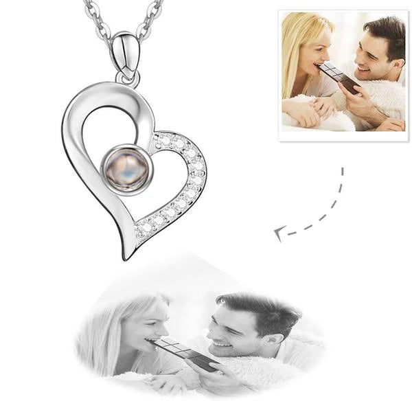 S925 Silver Couple Custom Projection Necklace Astronaut Moon Pendant For  Girlfriend Man 2023 Valentine Gifts Romantic Jewelry - AliExpress