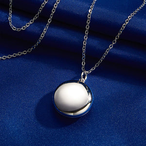 Custom Engraved Locket Necklace With Picture Inside Round Silver Best Gift For Girlfriend