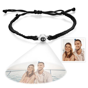 Custom Photo Projection Bracelet Simple Woven Couple Gifts For Couple