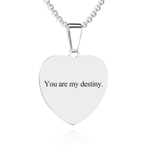 Personalized Music Spotify Scan Code Heart Photo Necklace Stainless Steel Pendant Gift For Her