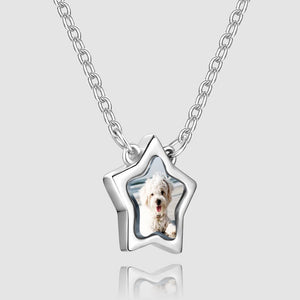 Star Photo Necklace Silver