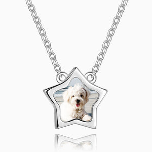 Star Photo Necklace Silver