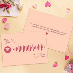Custom Spotify Code Music Cards Pink Cards Our Song Scan Me