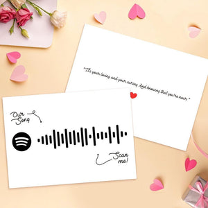 Custom Simple Spotify Code Music Cards With Your Song
