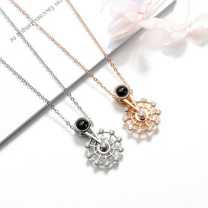Personalised Photo Projection Necklace Best Gift For Lovers Custom Photo Pendant Jewelry Silver
