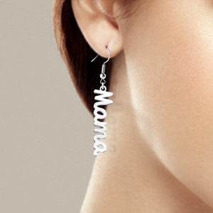 Custom Name Earring Personalized Dangle Earrings For Her