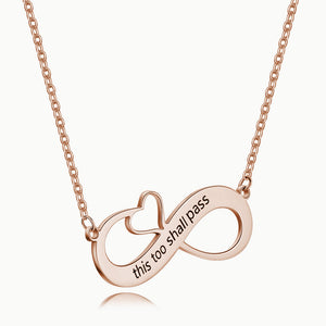 Engraved Name Necklace Rose Gold Plated Silver