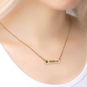 Scannable Spotify Code Bar Necklace Engraved Necklace Gifts for Her 50cm+5cm