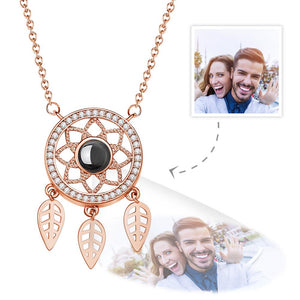 Custom Projection Necklace Custom Photo Dream Catcher Rhinestone Creative Gifts