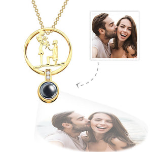 Personalized Photo Projection Necklace S925 Silver Pendant Romantic Gift For Proposal