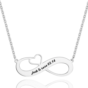 Engraved Name Necklace Silver