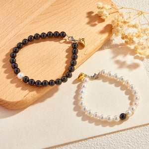 Cutom Engraved Bracelet Magnetic Heart Matching Couple Gifts