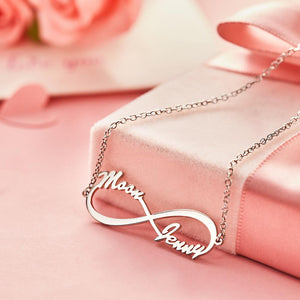 Infinity Custom Name Necklace Silver Jewelry Valentine's Gift For Her