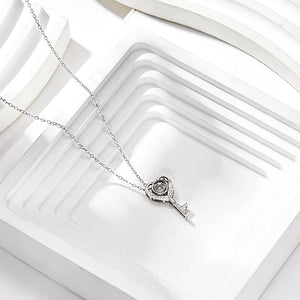 Personalized Photo Projection Necklace Love Key Necklace Valentine's Day Gift