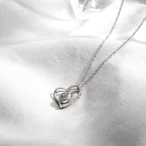 Custom Photo Projection Necklace Creative Heart Diamond Couple Gifts