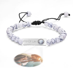 Personalized Photo Projection Beads Bracelet My Only Love Creative Gift For Her