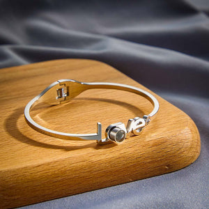 Personalized Photo Projection LOVE Bracelet Round Free Adjustment Bracelet for Her