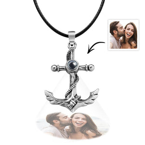 Custom Projection Necklace Creative Anchor Couple Gifts