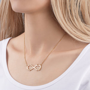 Infinity Five Name Necklace Rose Gold