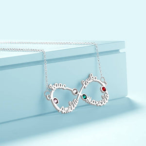Personalized Infinity Name Necklace With Custom Birthstone