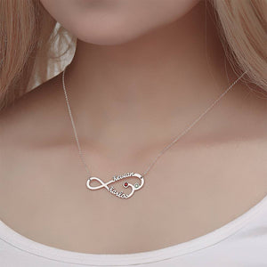 Infinity Name Necklace With Personality Birthstone