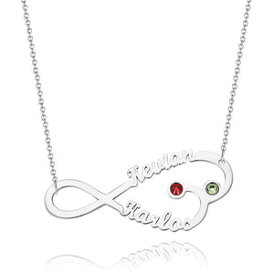 Infinity Name Necklace With Personality Birthstone