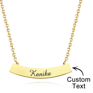 Personalized Stylish Necklace Engraved Pendant Necklace Jewelry for Her