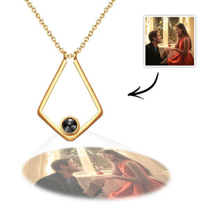 Photo Projection Necklace Custom Picture Polygon Memorial Necklace
