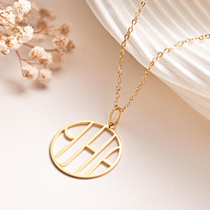 Personalized Unique Design Monogram Custom Name Logo Necklace