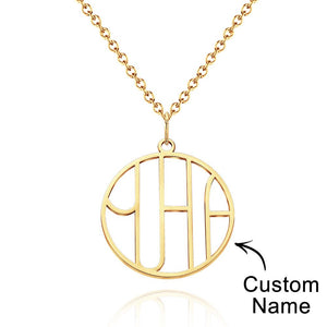 Personalized Unique Design Monogram Custom Name Logo Necklace