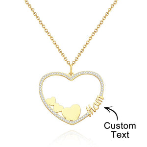 Custom Engraved Necklace Heart Letter Necklace Gift for Her