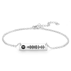Custom Spotify Music Code Anklet Bar Anklet Personalized Jewelry