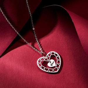 Custom Engraved Necklace Heart Necklace Gift for Her