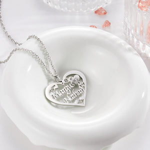 Custom Photo Engraved Necklace Heart-shaped Pendant Necklace Gift for Lover