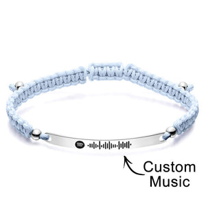 Custom Scannable Spotify Code Bracelet Weaved Music Gifts