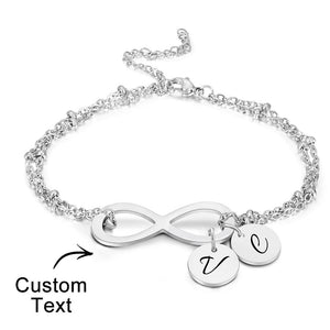 Custom Letter Bracelet Personalized Bracelet Pendent Infinity Love for Her