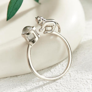 Custom Cat Photo Projection Ring Funny Pet Gift