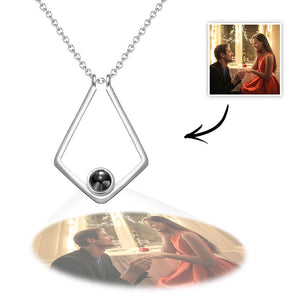 Photo Projection Necklace Custom Picture Polygon Memorial Necklace