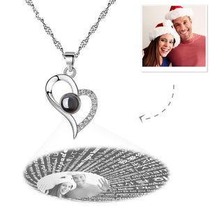 Picture Projection Necklace Personalized Necklace With 100 Languages Says I Love You Projection Jewelry Gifts For Lover