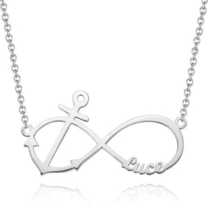 Personalized Personality Infinity Love Name Necklace Copper in Silver