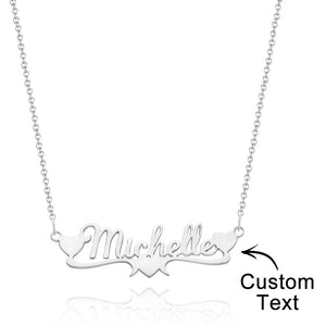 Custom Engraved Necklace Heart Shaped Necklace Gift for Mom