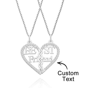 Custom Engraved Necklace Heart Shaped Couple Necklace Gift for Lovers