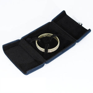 Bracelet Box Velvet Double Open Packaging Jewelry Box Blue Gifts' Box