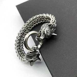 Wolf Head Bracelet Hip Hop Viking Chain Domineering Bracelet For Men