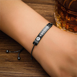 Spotify Code Music Bracelet Stainless Steel Custom Bracelet Silver