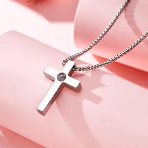 Projector Necklace UK Custom Projection Photo Necklace Simple Cross Men's Gifts