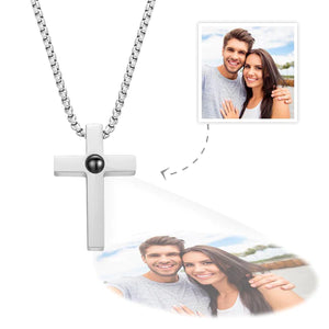 Projector Necklace UK Custom Projection Photo Necklace Simple Cross Men's Gifts